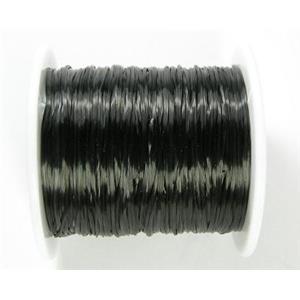 stretchy Crystal wire, flat, black, 80meters per roll