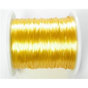 Crystal wire, stretchy, flat, lt.yellow, 16.2meters per roll