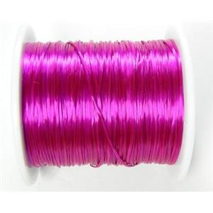 Crystal wire, stretchy, flat, fuchsia, 80meters per roll