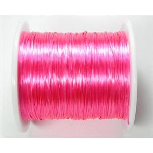 Crystal wire, stretchy, flat, rose, 80meters per roll