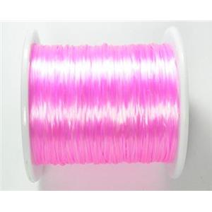 Crystal wire, stretchy, flat, lt.hot-pink, 80meters per roll