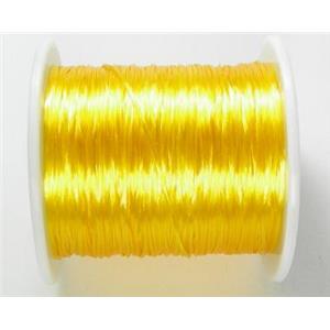 stretchy Crystal wire, flat, yellow, 80meters per roll