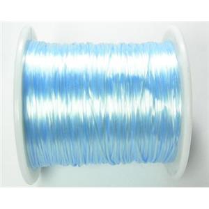 stretchy Crystal wire, flat, blue, 80meters per roll