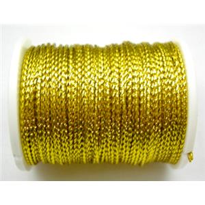 Metallic Cord, Golden, 0.8mm, 100m per roll