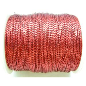 Metallic Cord, Red, 0.8mm, 100m per rolls