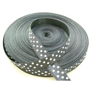 Black Satin Ribbon, 25mm wide, 50yards per roll