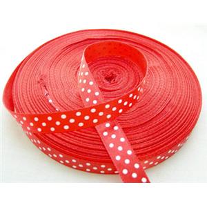 Red Satin Ribbon, 25mm wide, 50yards per roll