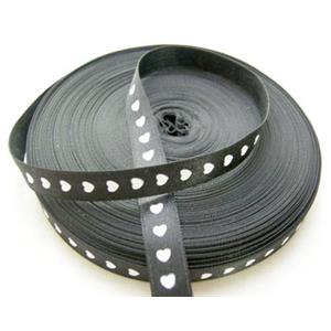 Black Satin Ribbon, 10mm wide, 50yards per roll