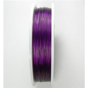 Jewelry Binding Wire Taiger Tail Steel Fuchsia, approx 0.38mm, 70meters per roll