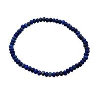 Blue Lapis Lazuli Bracelet Stretchy Faceted Rondelle, approx 4mm