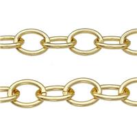 Copper Chain Gold Plated, approx 8-11mm