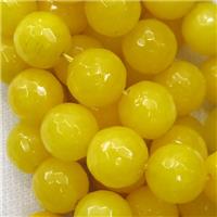 golden Agate Beads, faceted round, approx 14mm dia