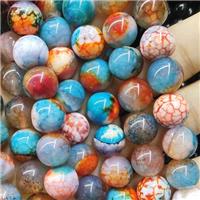 round colorful Agate Beads, dye, smooth round, approx 12mm dia