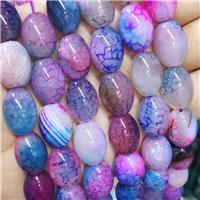 Dragon Veins Agate Beads Barrel Dye, approx 13-18mm