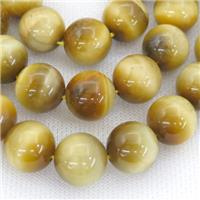 golden Tiger eye stone beads, round, approx 8mm dia