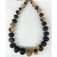 yellow Druzy Agate rondelle beads Necklace Chain, approx 12-30mm