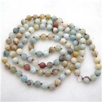 Amazonite chain for mala necklace with knot, approx 8mm, 108pcs per st