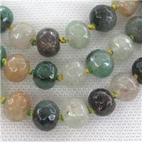 mixed Agate beads, faceted rondelle, approx 9-13mm