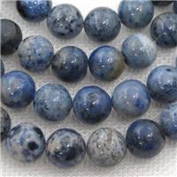 blue Dumortierite Jasper beads, B-grade, round, approx 6mm dia