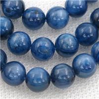 Natural Blue Kyanite Beads Smooth Round, approx 7mm dia
