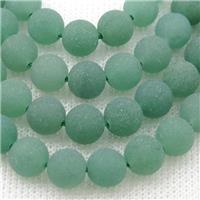 round matte Green Aventurine Beads, approx 4mm dia