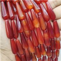 Red Carnelian Agate Beads Teardrop Smooth, approx 10-30mm, 13pcs per st