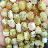 Yellow Opal Nugget Beads Freeform Polished, approx 10-15mm