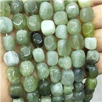 Natural Green Strawberry Quartz Chips Beads Freeform, approx 9x12mm