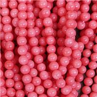 Natural Coral Beads Pink Smooth Round, approx 6mm dia