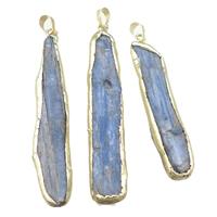 Kyanite pendant, freeform, gold plated, approx 10-60mm