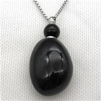 black Onyx Agate perfume bottle Necklace, approx 25-50mm