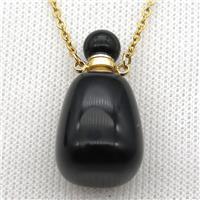 black Onyx Agate perfume bottle Necklace, approx 30-40mm