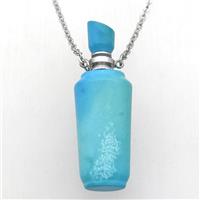 Magnesite Turquoise Perfume Bottle Necklace, approx 15-47mm