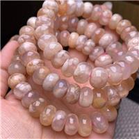 Cherry blossom Agate Bracelets, rondelle, AA-grade, stretchy, approx 11-12mm