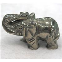 pyrite elephant pendant, approx 35-55mm
