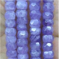 purple Chalcedony beads, faceted rondelle, approx 9mm dia