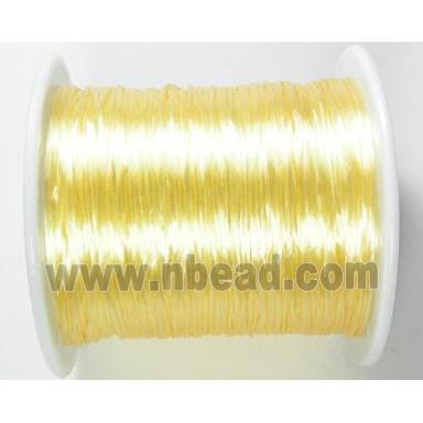 Crystal wire, stretchy, flat, lt.yellow