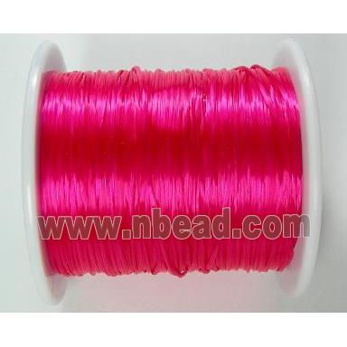 stretchy Crystal wire, flat, hot-pink