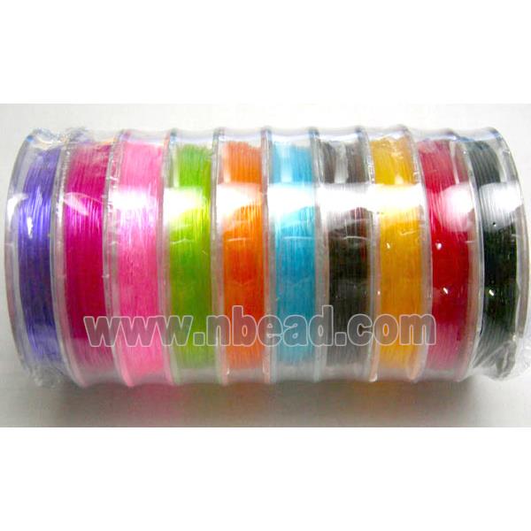 Crystal Cord for jewelry binding, stretchy, mixed color