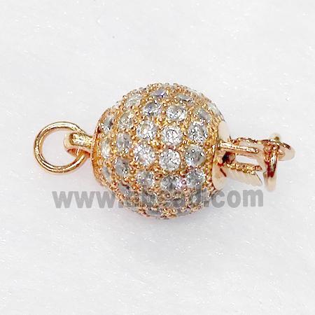 paved zircon copper connector, red copper