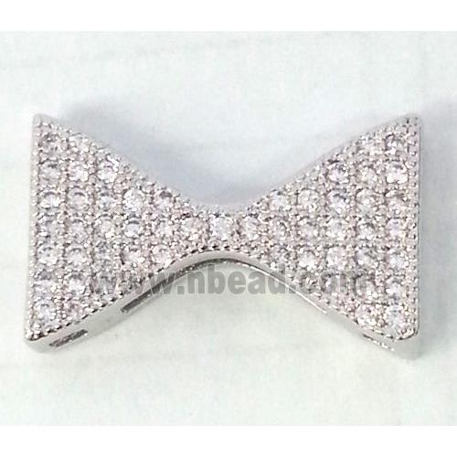 Zircon, copper spacer, platinum plated