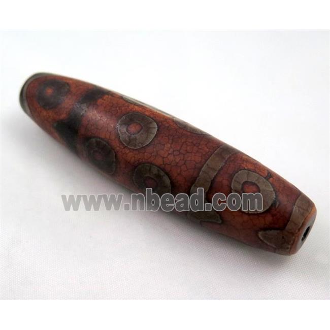 natural tibetan Dzi beads, barrel