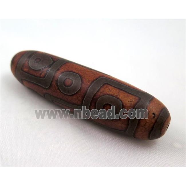 natural tibetan Dzi beads, barrel