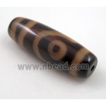 natural tibetan Dzi beads, barrel