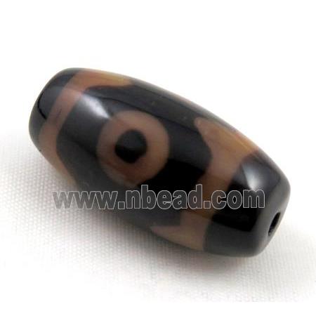 natural tibetan Dzi beads, barrel