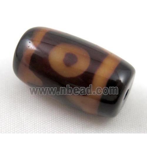 natural tibetan Dzi beads, barrel