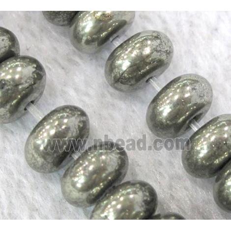 Pyrite Beads, rondelle