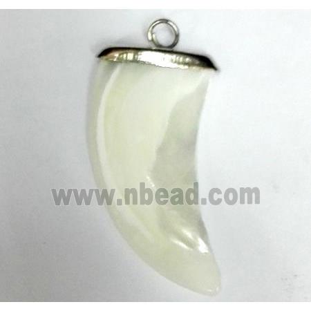 pearl shell horn pendant