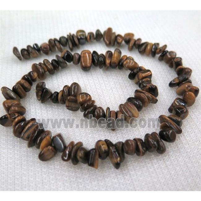 yellow tiger eye chip bead, freeform