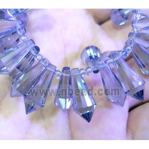 chinese crystal bead, faceted teardrop